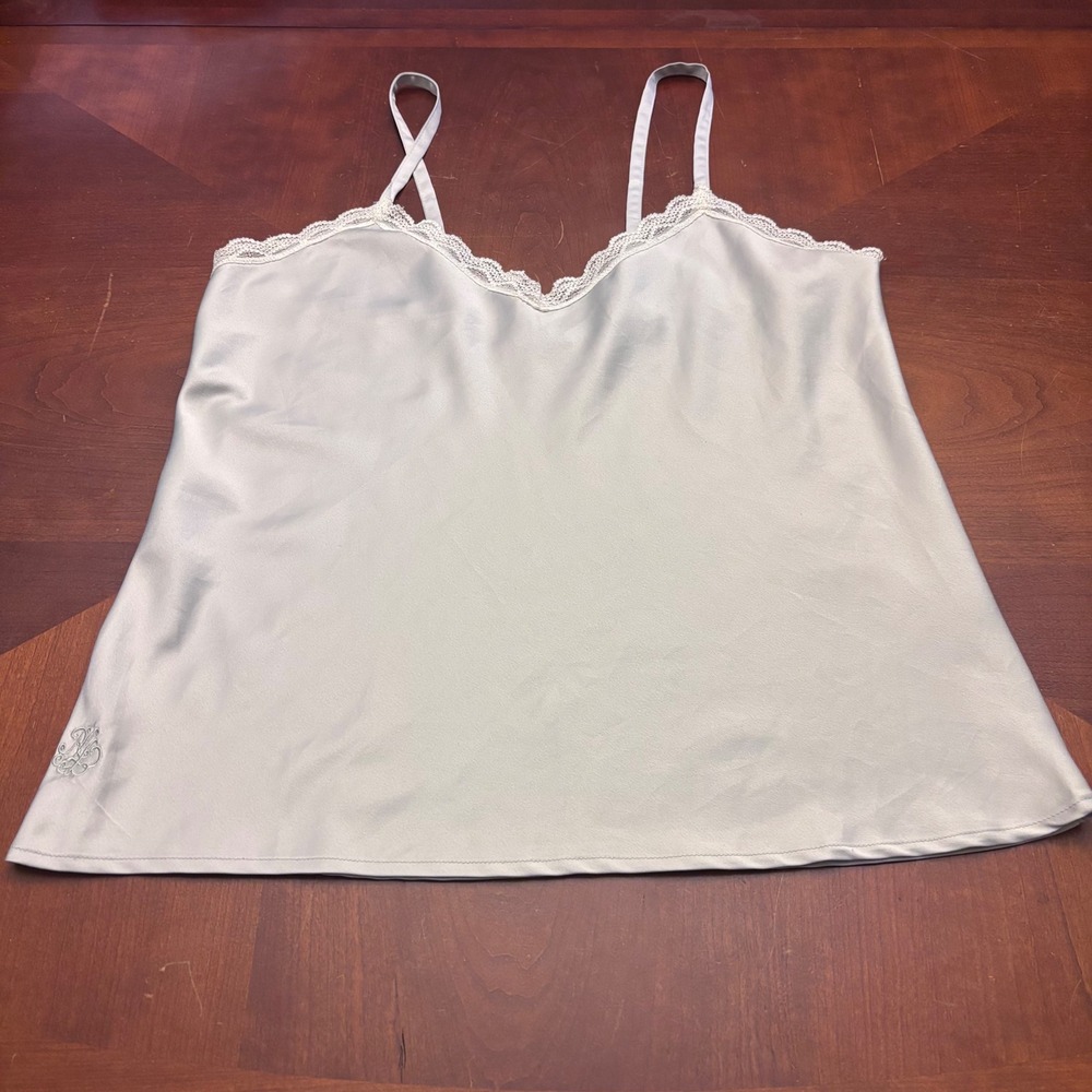 Lauren Ralph Lauren Light Blue Lace-Trim Camisole - Picture 2 of 11
